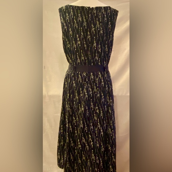 Studio 1 Women’s Black Sleeveless Dress w/ Belt Full Back Zipper Scoop Neck 18W - Picture 4 of 7